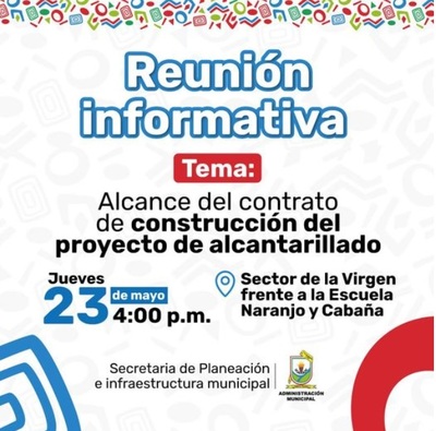 Reunión Informativa - Alcance del contrato de construcción del proyecto de alcantarillado