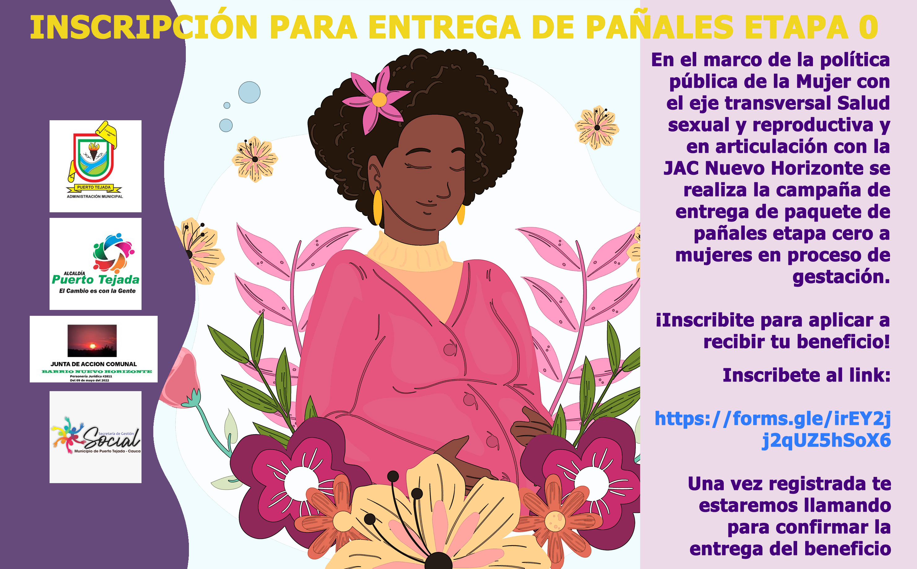 CONVOCATORIA DE INSCRIPCIÓN DE MUJERES GESTANTES PARA LA DONACIÓN DE PAÑALES ETAPA 0